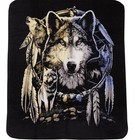 Wolf Mandela Wolf Dreamcatcher Faux Fur Blanket Queen Size 86” X 79”