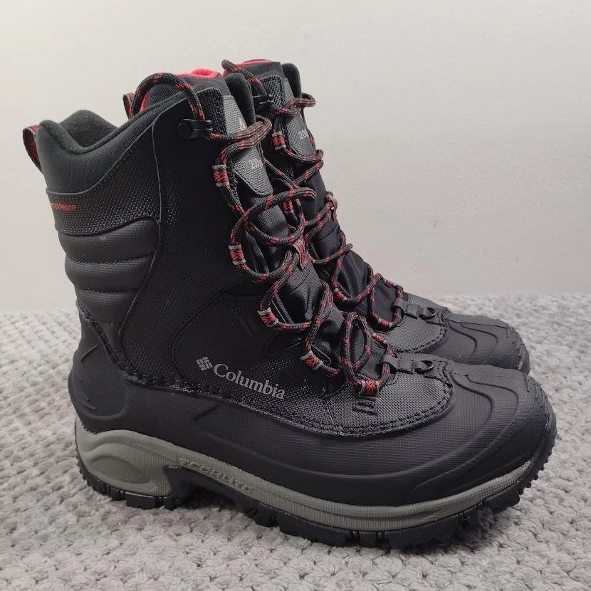 Columbia Bugaboot III Boots Mens Size 10.5 Black Red Waterproof Winter Snow 200g
