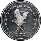 Vintage JM Liberty US Mint at Carson City 1 oz .999 Fine Silver Round - Rare!