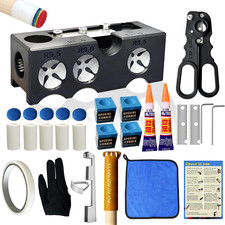 11-In-1 Pool Cue Tip Repair Kit, Professional All-In-One Pool Stick Tip Tool for