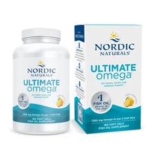 Nordic Naturals Lemon Omega-3 - Aids Heart Health and Immune Support, 180 Count