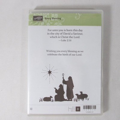 Stampin Up Every Blessing New Stamp Set Phrases Christmas Shepherds Luke 2:11