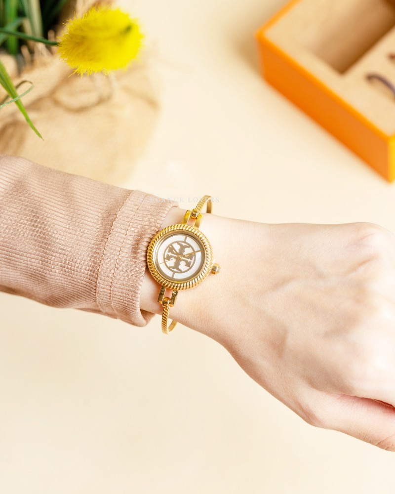TORY BURCH THE REVA　TBW4029 Tory Burch Reva Bangle Watch Gift Set Gold / Multi-Color