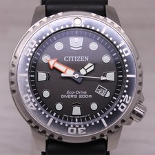 Citizen Promaster Mens Diver Watch 44mm Steel Date E168 Eco-Drive BN0150-28E