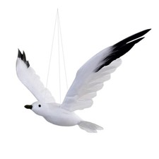 Figura de pájaro volador artificial de pájaro gaviota pluma simulada decoración de jardín para el hogar