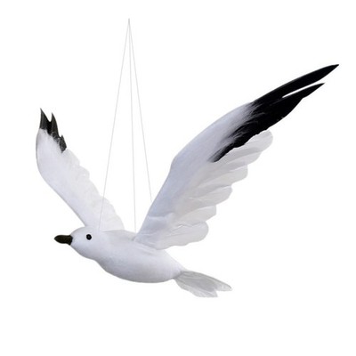 Simulated Feather Seagull Bird Artificial Flying Bird Figurine Home Garden Decor