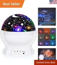 Night Light for Kids, Kids Night Light Nebula 360 Degree Rotation - 4 LED Bul...