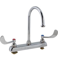 T&S Brass B114204 Faucet, 8"Dk, Gsnk, Wrstbld Handle