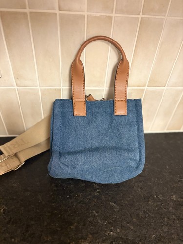 TRUE RELIGION Dark Denim Mini Travel Shoulder Bag with Adjustable Strap NWOT - Picture 3 of 4