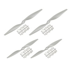 4Pcs RC Propellers 2 Vane Blades Props 6x4", 12x6" Grey with Adapter Rings