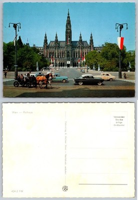 Continental Wien Austria Rathaus Postcard