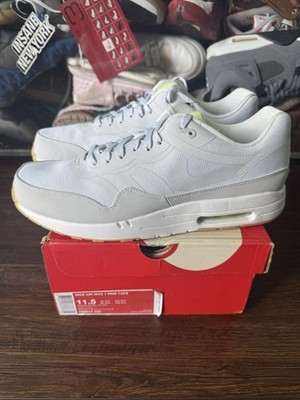 Nike Air Max 1  PRM TAPE Mens Size 11.5 599514-103 GLOW IN THE DARK WHITE Retro
