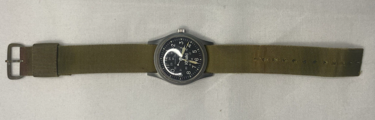 Vintage Hamilton Khaki Field 9219 Watch '80s Stainless Steel Hand