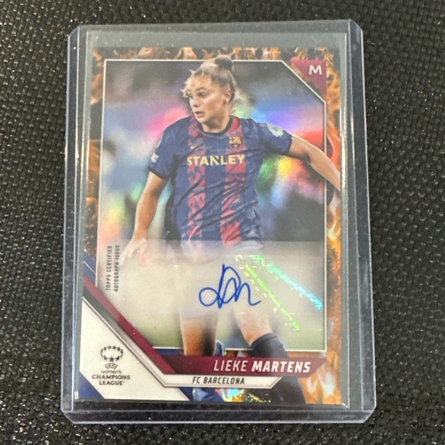 2021-22 Topps Chrome UEFA Women's LIEKE MARTENS Auto Inferno Refractor /75 Barca