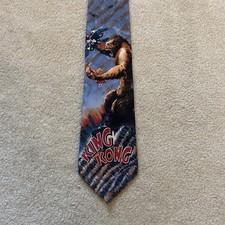 Vintage 1992 King Kong Men Tie American Film Classics 100% Silk Made in USA 56x4