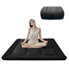 Japanese Floor Mattress Futon Mattress,3 Foldable Tatami Sleeping Pad for Adu...