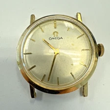 Omega Vintage 1960's 14k Solid Gold Watch For Repair/Restoration # e11740