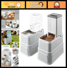 Elevated Dog Bowls Set - 1 Gallon Automatic Feeder & Water Dispenser, Adjustable