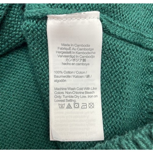 J.Crew Fair Isle Classic 100% Mock Neck Sweater, Women’s Size L NEW Green/White - Picture 11 of 11
