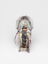 Native American Doll By Artist Little Sue PAPOOSE in CRADLEBOARD