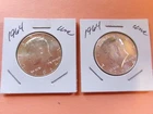 1 Pair of Uncirculated 1964 Kennedy Half Dollars! (90% Silver)