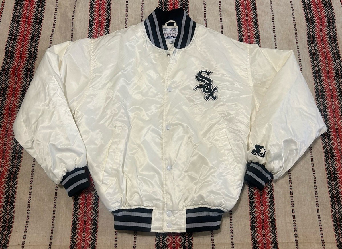 Vtg Starter White Chicago White Sox Satin Jacket Sz M | eBay
