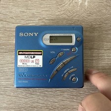 Sony Walkman MZ-R500 MiniDisc Recorder Blue Recording Headphone Jack Portable