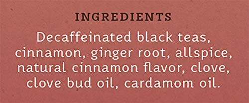 Decaf Chai Spice Black Tea 100 Count Aromatic Caffeine Free Tea Bags