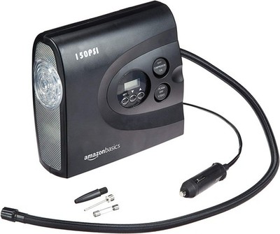 Amazon Basics Tragbarer Luftkompressor, 150 PSI, schwarz