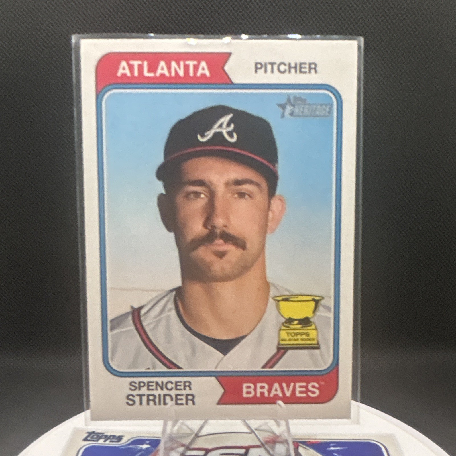 2023 Topps Heritage - Spencer Strider #225 Gold Cup RC