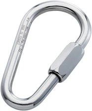 Pear-Shaped Steel Quick Link Carabiner - 12mm, Durable Plated Steel, Bike &