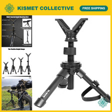 Adjustable Height Tactical Shooting Tripod - 360 Rotation V Yoke Holder, Durabl