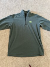 Helly Hansen Men's Large Green Fleece Quarter Zip. Excellent Condition 