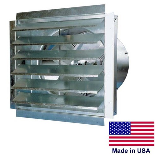 36" Exhaust Fan & Shutters 9000 CFM 11.2 Amps 120 Volts 1 Speed