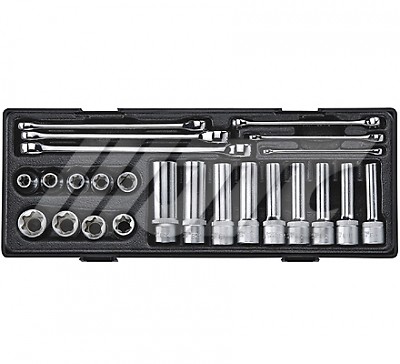 JTC 1/2'' DR. 24 PCS STAR COMBINATION SET, JTC TOOLS # K4241
