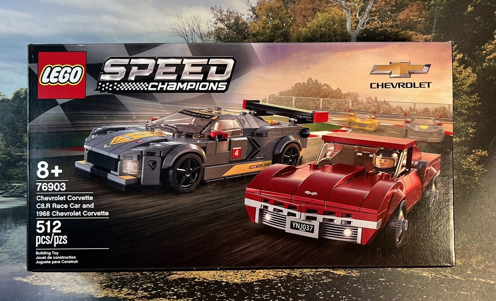 LEGO Speed Champions 76903 Corvette C8.R Race Car & 1968 Chevrolet Corvette NIBS