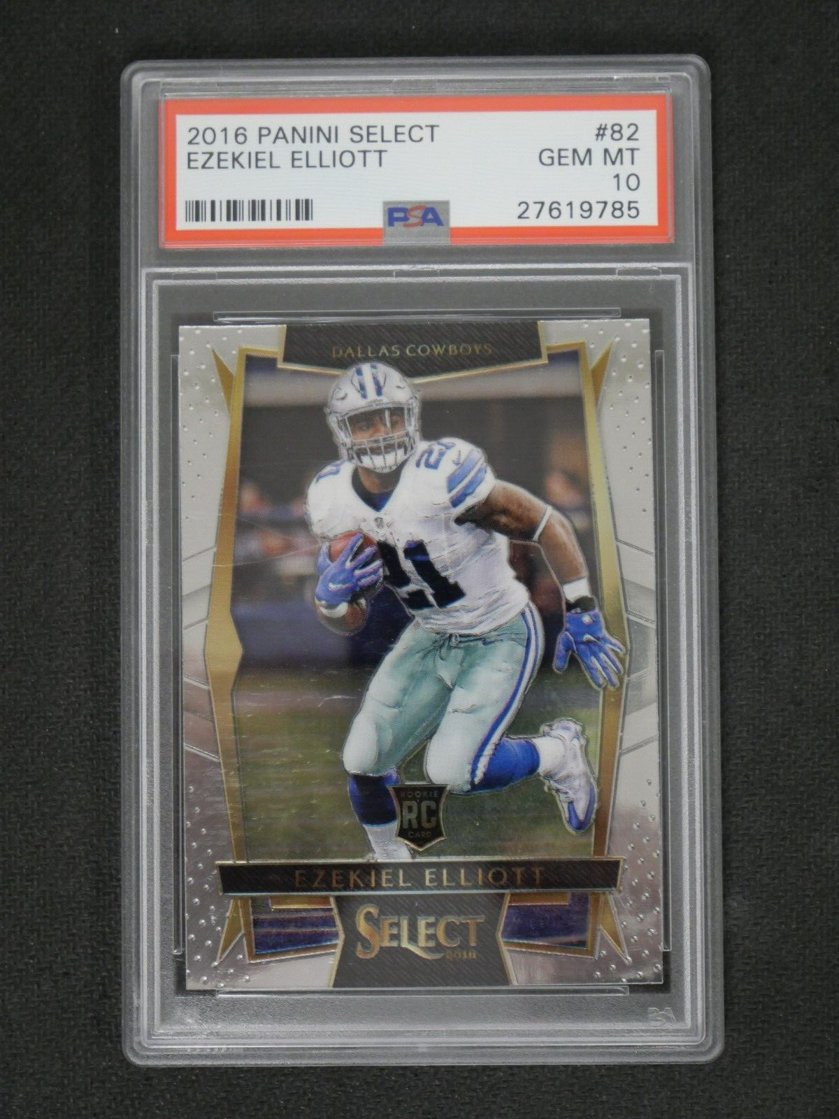 EZEKIEL ELLIOTT 2016 PANINI SELECT #82 RC - PSA 10 GEM MINT - DALLAS COWBOYS