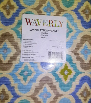 Lunar Lattice, 52''W X 18''L Wave Waverly Valance