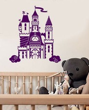Vinyl Wall Decal Princess Castle Fairy Tale Little Girl's Room Stickers 3468ig 