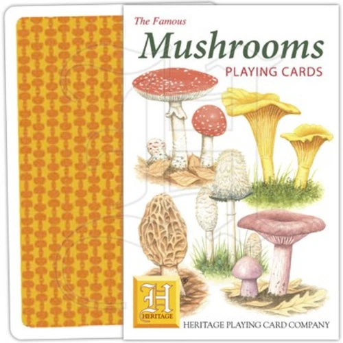 Heritage Mushrooms playing cards novelty cards Mycology Fungi Fungus mushroom