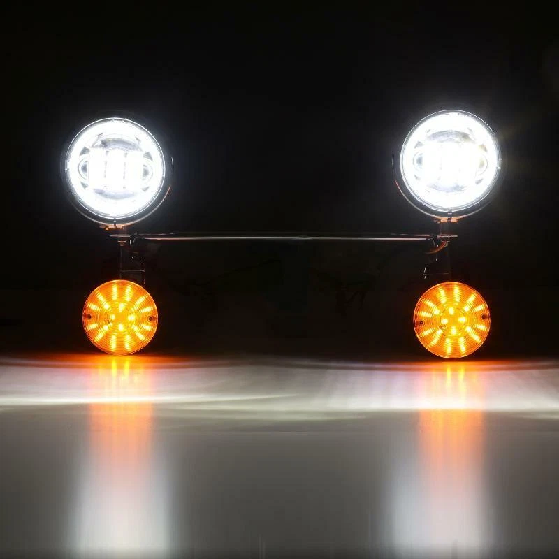 7" LED Headlight + Passing Lights For Honda Shadow ACE Spirit VT 750 1100 VTX Foto 3 de 4