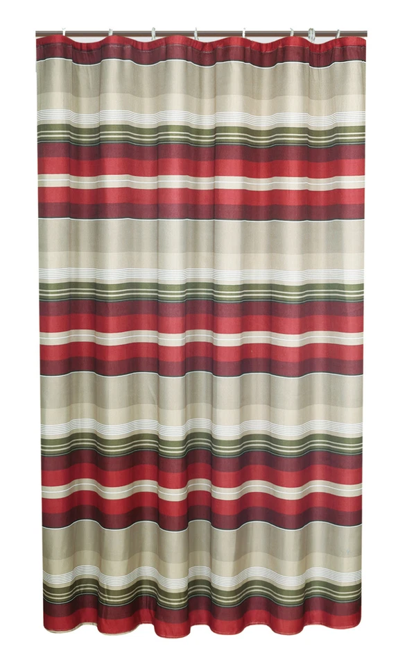  tela verano rojo tira tela cortina de ducha  Foto 2 de 2