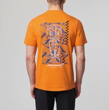 MCLAREN F1 T-Shirt Papaya Dynamic Car Racing Driving Graphic Logo Formula 1, MED