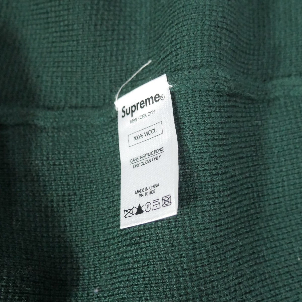 Supreme Merino Wool Zip Polo Sweater FW16 Green/Red Size M | eBay