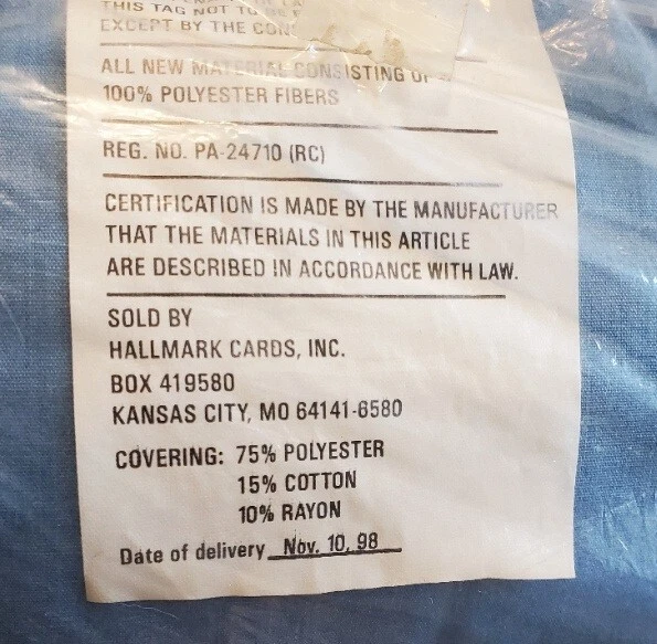 🆕с ярлыком и обернутой в пластик VNTG'98, редкая Hallmark 12 «длинный валик подушка + бонус - Изображение 2 из 4