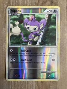 Pokemon Aipom 43/95 Reverse Holo Rare HGSS Unleashed NM