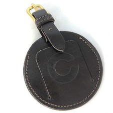 Mulholland Brothers "C" logo Golf Bag Luggage Tag - Made in USA - Latigo Leather