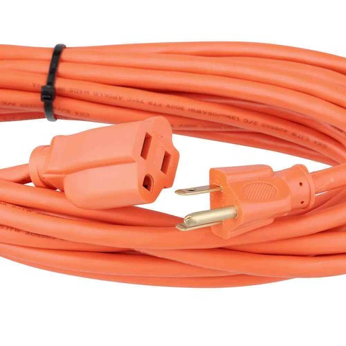 HDX 25/50/100 Foot Light Duty Outdoor/Indoor Extension Cord 16/3 Orange USA - Picture 7 of 11