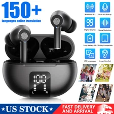 150 Languages Translator Earbuds Real Time Translator Earphones Smart Voice NEW