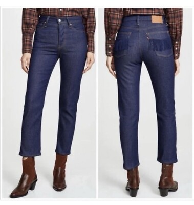 Levi s Straight Leg Jeans | W 29 | Wedgie Big E Fringe Pocket Denim Cowgirl